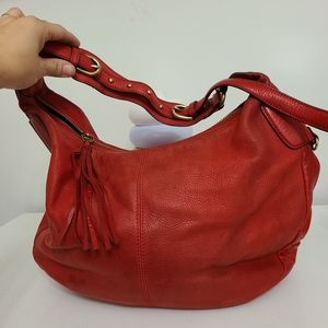 Red lucky brand hobo shoulder bag